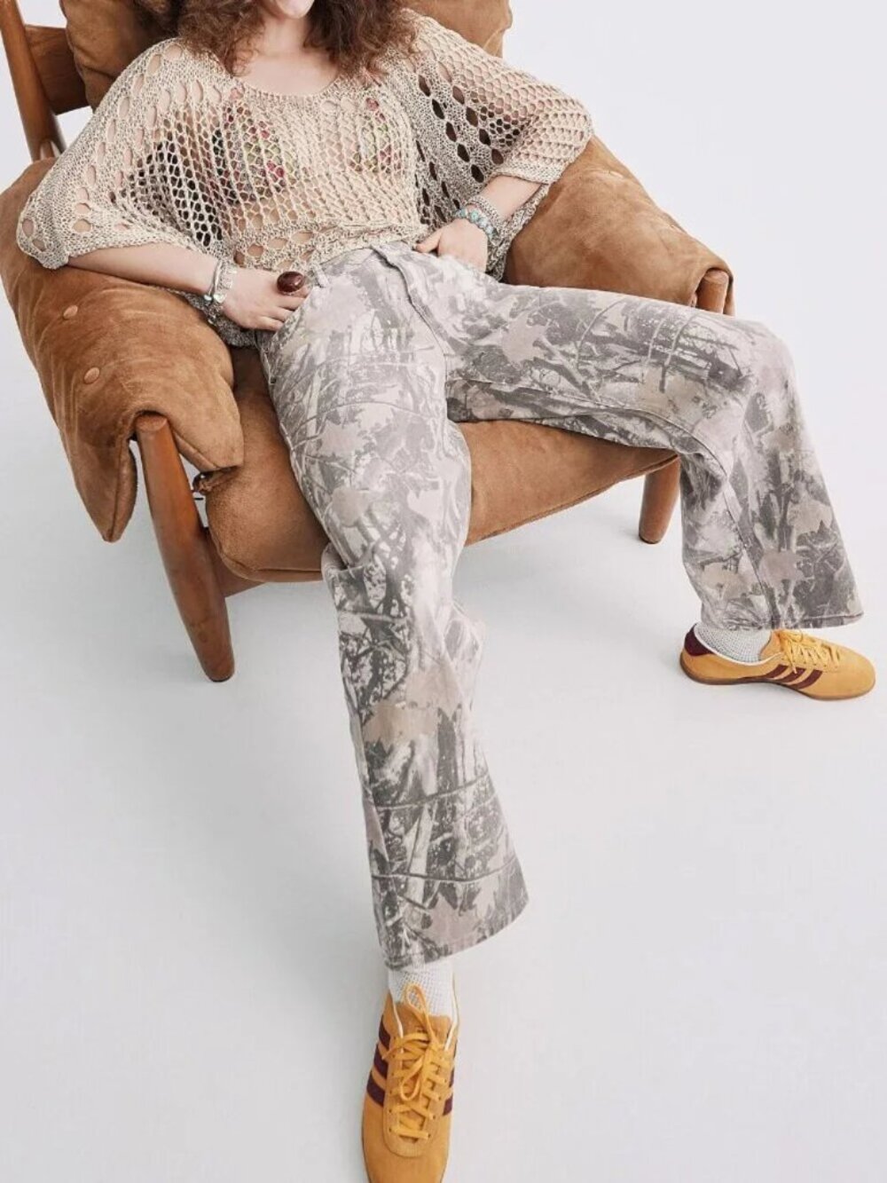 NWT House fit printed low-rise baggy jean 100% cotton